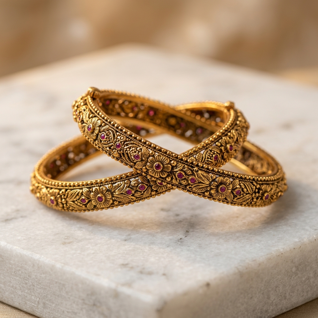 Kaveri Antique Bangle Set