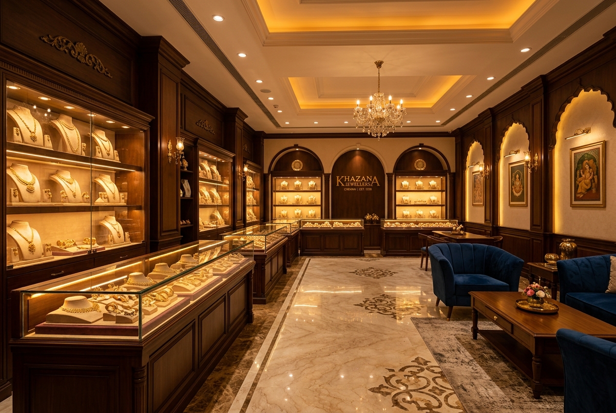 Ravi Jewellery showroom interior — T.Nagar, Chennai